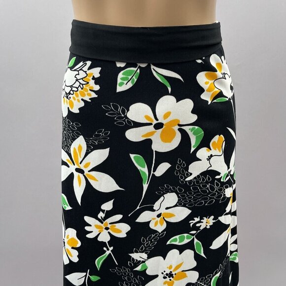 Vintage 60s-70s Floral Print Maxi A-Line Skirt Tie Waist Vibrant Flower Design - Picture 4 of 9